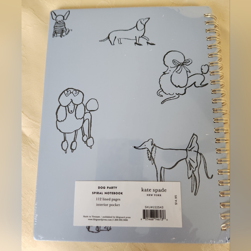 kate spade Blue Dog Spiral Notebook NWT - Picture 2 of 4